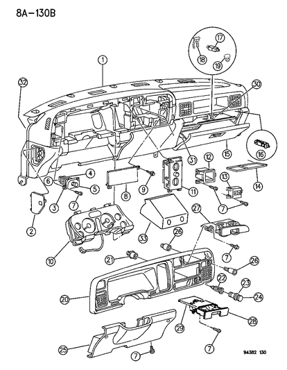 1994 Dodge Ram 3500 Ash Tray-ASHTRAY Diagram for 4746178