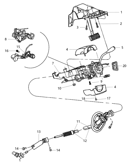 2014 Ram 2500 Lever-Gearshift Diagram for 5057509AD