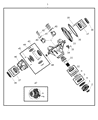 Diagram for Mopar Carrier Bearing Spacer - 68036522AA