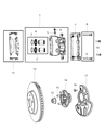 Diagram for Chrysler Brake Pad - 5142558AB