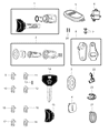Diagram for Mopar Ignition Lock Cylinder - 5003845AA