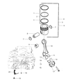 Diagram for Dodge Rod Bearing - 68001943AA