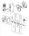 Diagram for Mopar Crankshaft Thrust Washer Set - 83507079AB