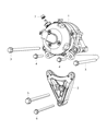 Diagram for Mopar Alternator Bracket - 4627047AA