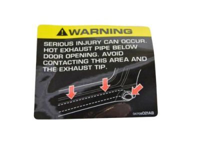 Mopar 4708021AB Label-Exhaust Warning