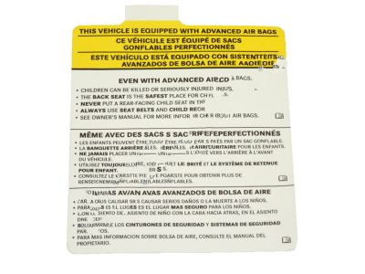 Mopar 4680610AA Label-Air Bag Warning