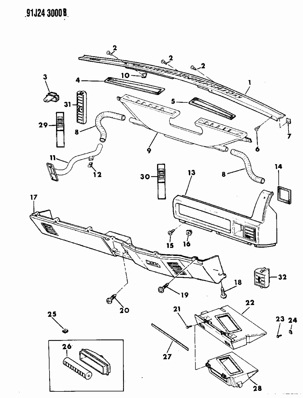 Mopar 55035787 Duct-A/C And Heater