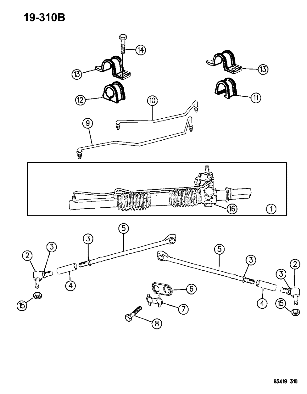 Mopar R0400233 Gear, Rack And Pinion Assembly (See Note)