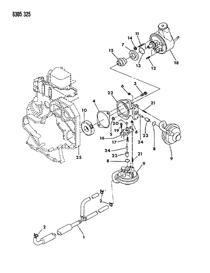 1989 Dodge Ramcharger Vacuum Pump - Brake Diagram
