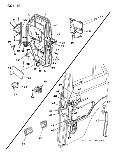 1987 Dodge Ram Van Gear&Seal-Kit Window Lift Motor Diagram for 4339433