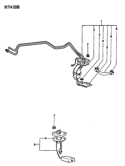 1991 Dodge Colt Fuel Pump & Sending Unit Diagram