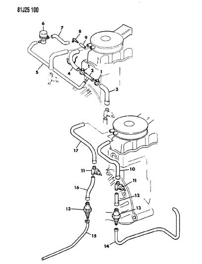 1986 Jeep Grand Wagoneer Pulse Air System Diagram