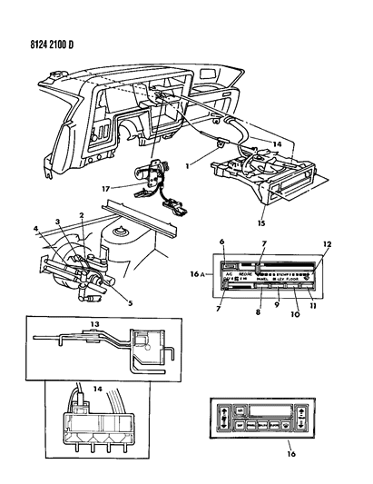 1988 Chrysler Town & Country Control, Air Conditioner Diagram