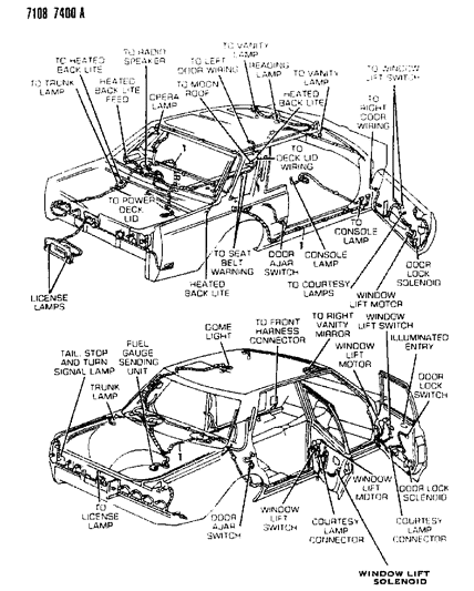 1987 Chrysler Fifth Avenue Wiring - Body & Accessories Diagram