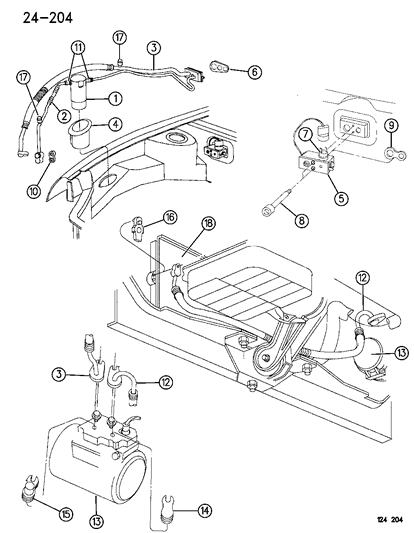 1996 Dodge Neon COMPRES0R-Air Conditioning Diagram for R1017209