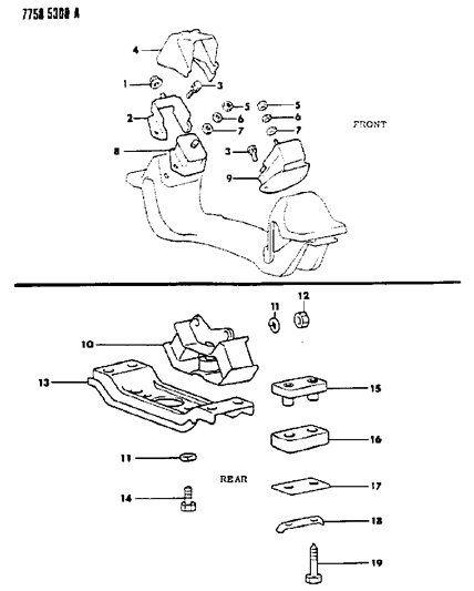 1988 Chrysler Conquest Engine Mounting Diagram 1