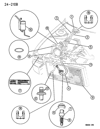1996 Chrysler LHS A/C Plumbing Diagram