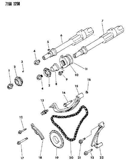 1987 Chrysler Town & Country Balance Shafts Diagram 2