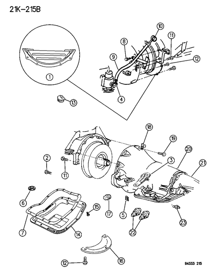 1996 Dodge Ram 3500 Case & Related Parts Diagram 2