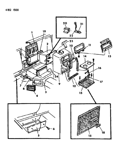1984 Chrysler Town & Country Console, Rear Diagram