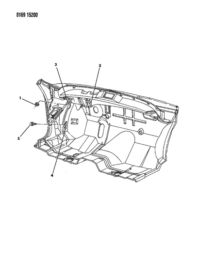1988 Chrysler New Yorker Brace Dash Panel To Cowl Diagram