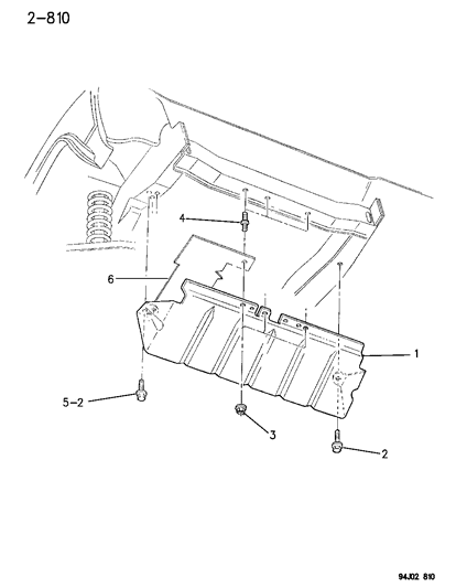 1996 Jeep Cherokee Skid Plate - Front Axle Diagram