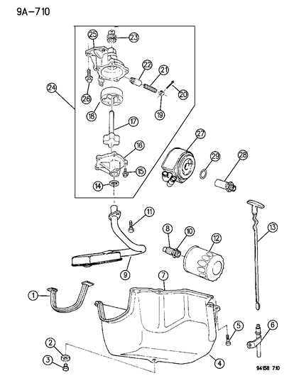 1994 Chrysler Town & Country Engine Oiling Diagram 1