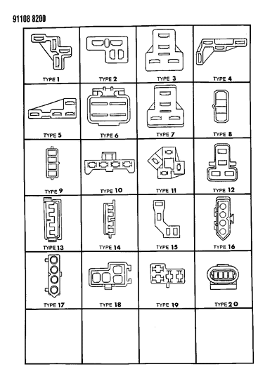 1991 Chrysler Town & Country Insulators 4 Way Diagram
