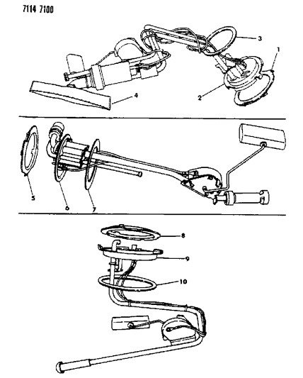 1987 Chrysler LeBaron Fuel Tank Sending Unit Diagram 1