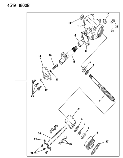 1984 Dodge Ramcharger Gear - Manual Steering Diagram