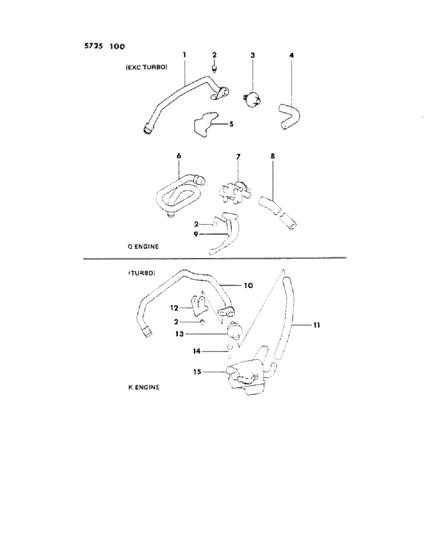 1985 Dodge Colt Pipe-Assembly Air Diagram for MD065354