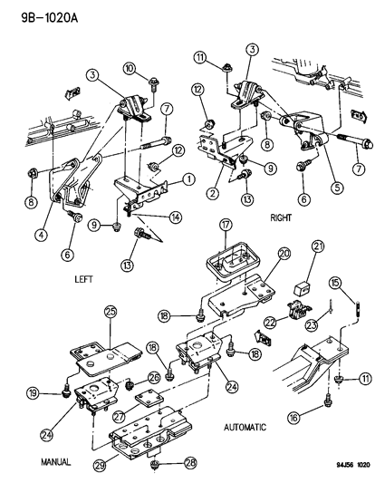 1995 Jeep Cherokee Engine Mounts Diagram 3