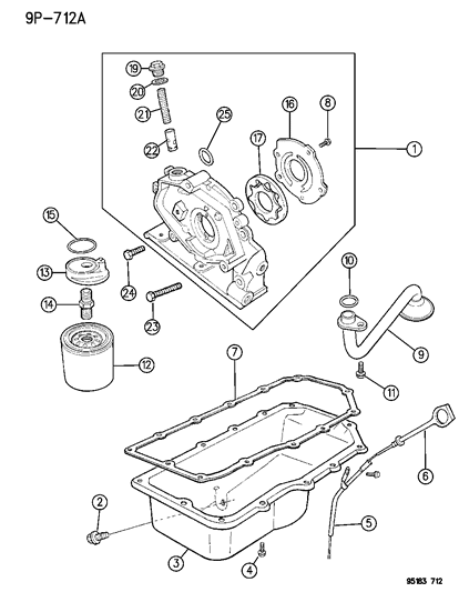 1995 Dodge Neon Engine Oiling Diagram 1
