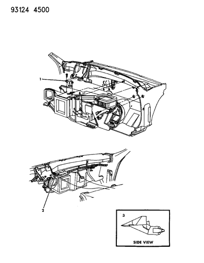 1993 Dodge Spirit Demister, Hose, Adapter Diagram