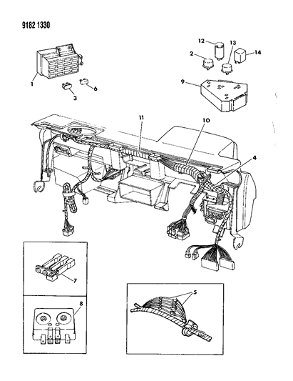 1989 Dodge Spirit Instrument Panel Wiring Diagram