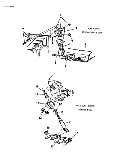 1984 Chrysler Laser Engine Strut Diagram