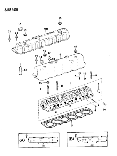 1988 Jeep Cherokee Cylinder Head Diagram 3