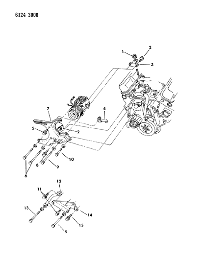 1986 Dodge Diplomat A/C Compressor Diagram 2