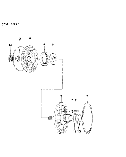 1985 Dodge Ram 50 Oil Pump & Reaction Shaft Diagram