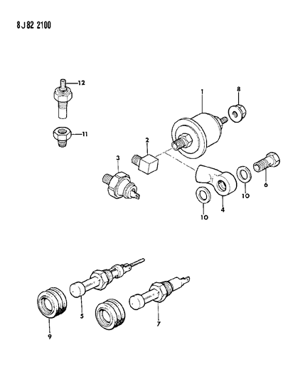 1989 Jeep Wagoneer Switches - Miscellaneous Diagram
