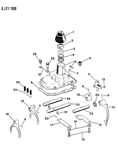 1987 Jeep J10 Cover Diagram for J8132422