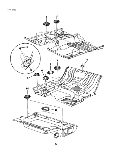 1984 Dodge Diplomat Plugs Floor Pan Diagram