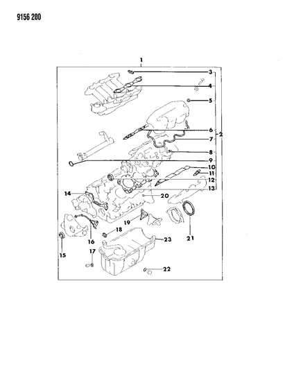 1989 Dodge Spirit Engine Gasket Sets Diagram