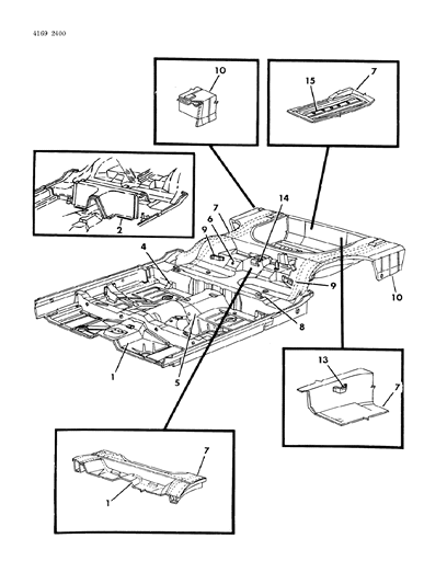 1984 Chrysler New Yorker Floor Pan Diagram