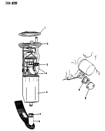 1987 Chrysler Town & Country Fuel Pump Diagram 4