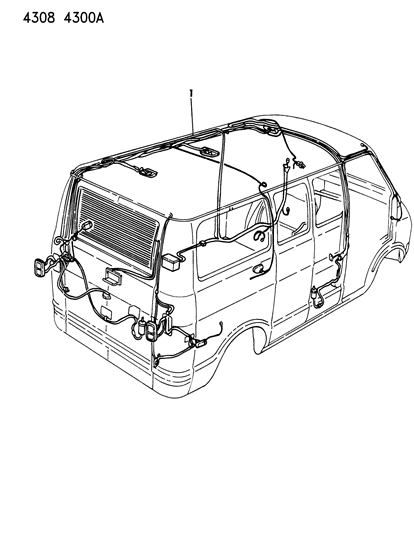 1985 Dodge Ram Van Wiring - Body & Accessories Diagram