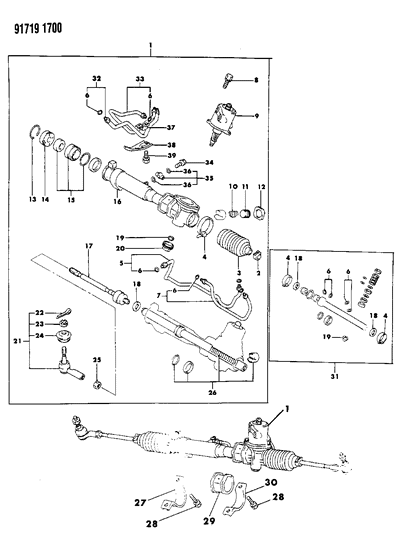 1991 Dodge Stealth Gear - Power Steering Diagram 1