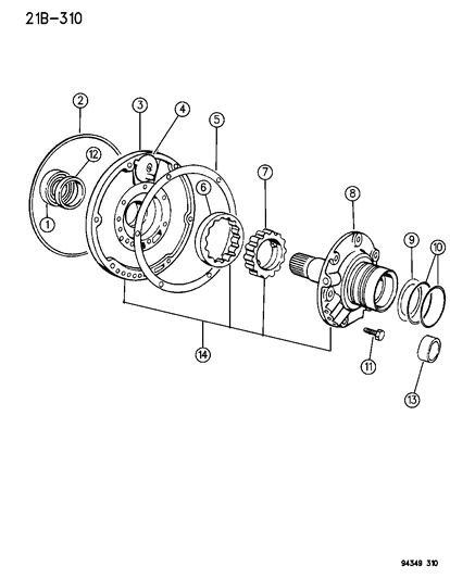 1995 Dodge Ram Van Oil Pump With Reaction Shaft Diagram 2