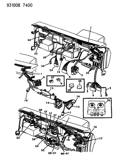 1993 Dodge Shadow Wiring-Instrument Panel Diagram for 4661581