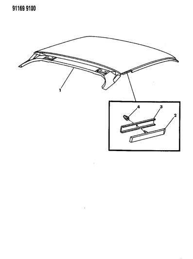 1991 Dodge Daytona Roof Panel Diagram